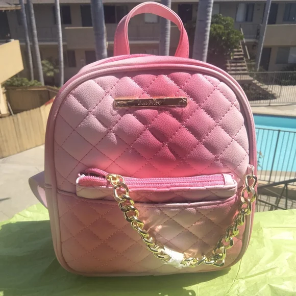 Luv Betsey by Betsey Johnson backpack in ombre pink. - Picture 4 of 16